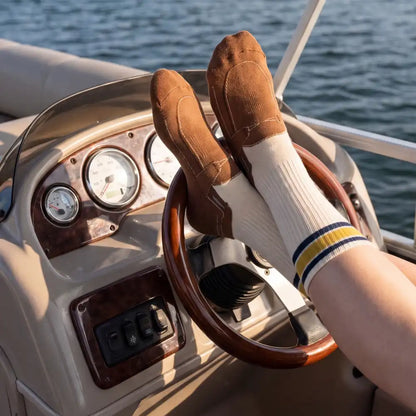 The Boat's Rockin' | Boat Shoe Heel Hammock™ Crew Socks