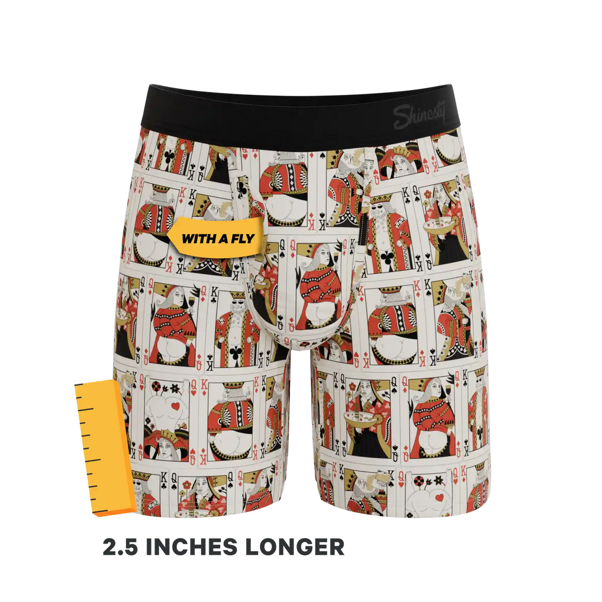 The Bottomless Blackjack | Vintage Playing Cards Ball Hammock® Boxer - Long Leg
