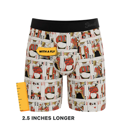 The Bottomless Blackjack | Vintage Playing Cards Ball Hammock® Boxer - Long Leg