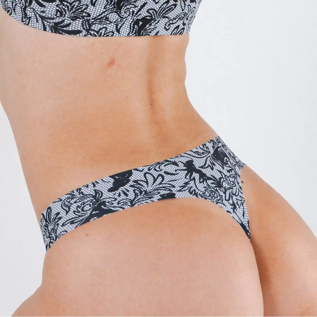 The Racy & Lacy | Provocative Lace Print Seamless Thong