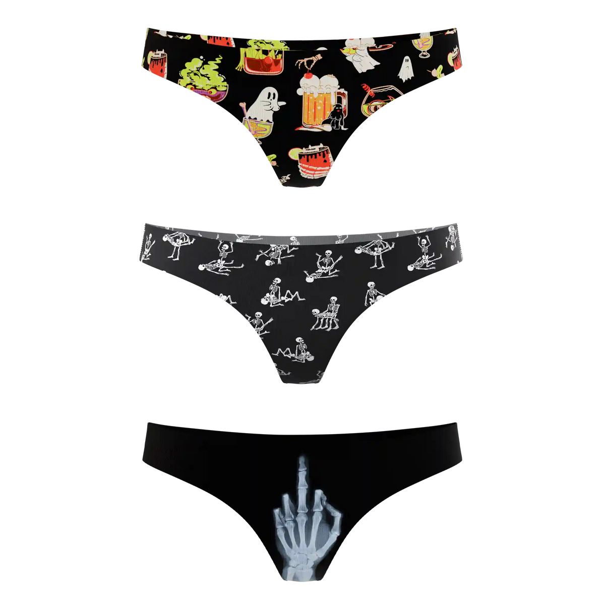 The Haunted Trio | Women's Thong Underwear 3 Pack