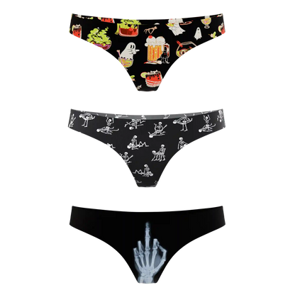 The Haunted Trio | Women's Thong Underwear 3 Pack
