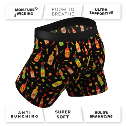 The Gotcha Sriracha | Hot Sauce Ball Hammock® Pouch Underwear With Fly