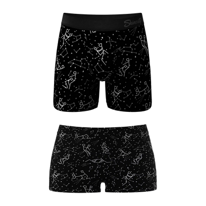 The Big Bang | Constellation Ball Hammock® Boxer and Boyshort Matching Underwear Pack