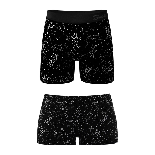 The Big Bang | Constellation Ball Hammock® Boxer and Boyshort Matching Underwear Pack
