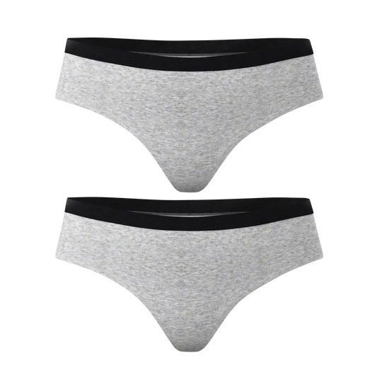 The Intramural Champ | Heather Grey Cheeky Underwear Couples Matching 2 Pack