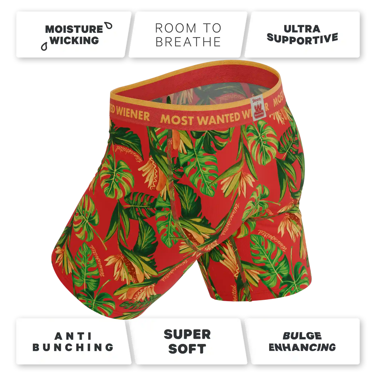 The Wiener In Paradise | Shinesty X Wienerschnitzel Tropical Ball Hammock® Boxer - Long Leg