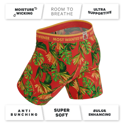 The Wiener In Paradise | Shinesty X Wienerschnitzel Tropical Ball Hammock® Boxer - Long Leg