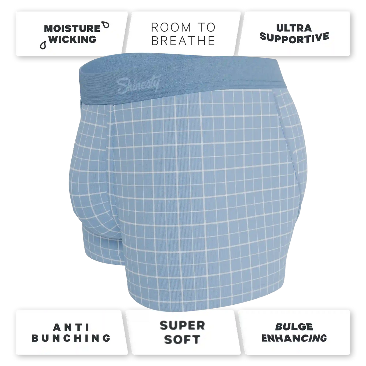 The Spick & Span | Window Pane Plaid Ball Hammock® Pouch Trunks Underwear