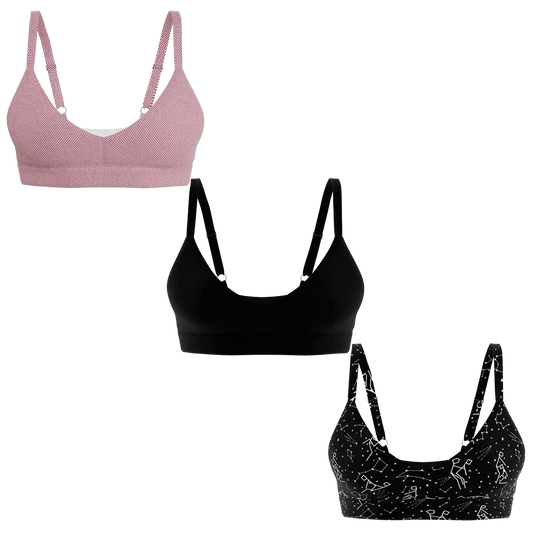 The Pink & Glow | Boob Hammock™ Plunge Bralette 3 Pack