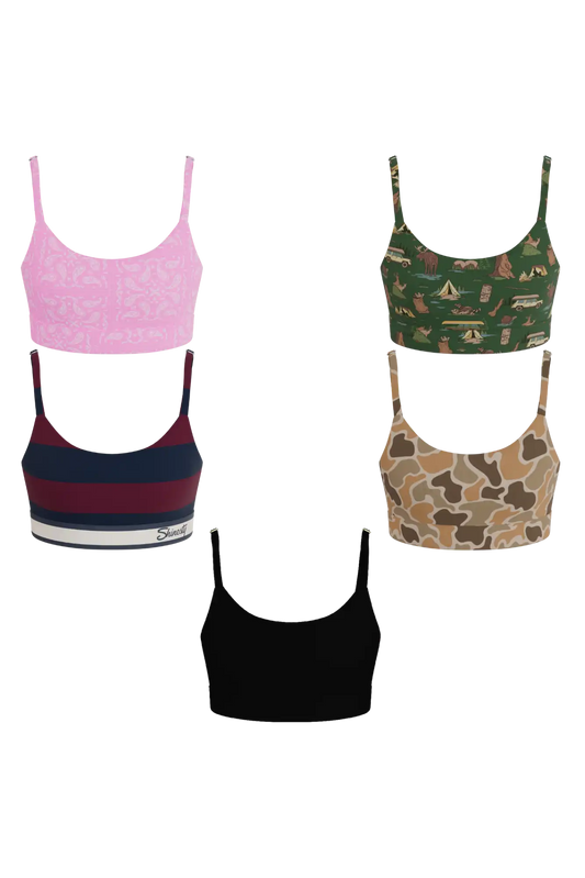 The Happy Trails | Boob Hammock™ Scoop Bralette 5 Pack