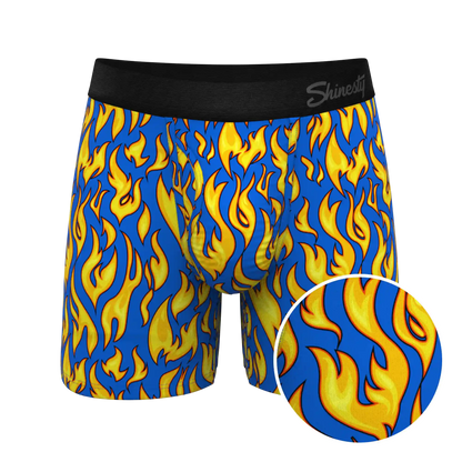 The Fire Crotch | Flames Ball Hammock® Pouch Underwear With Fly