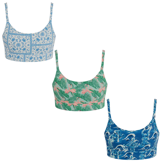 The Mediterranean Mischief | Boob Hammock™ Scoop Bralette 3 Pack
