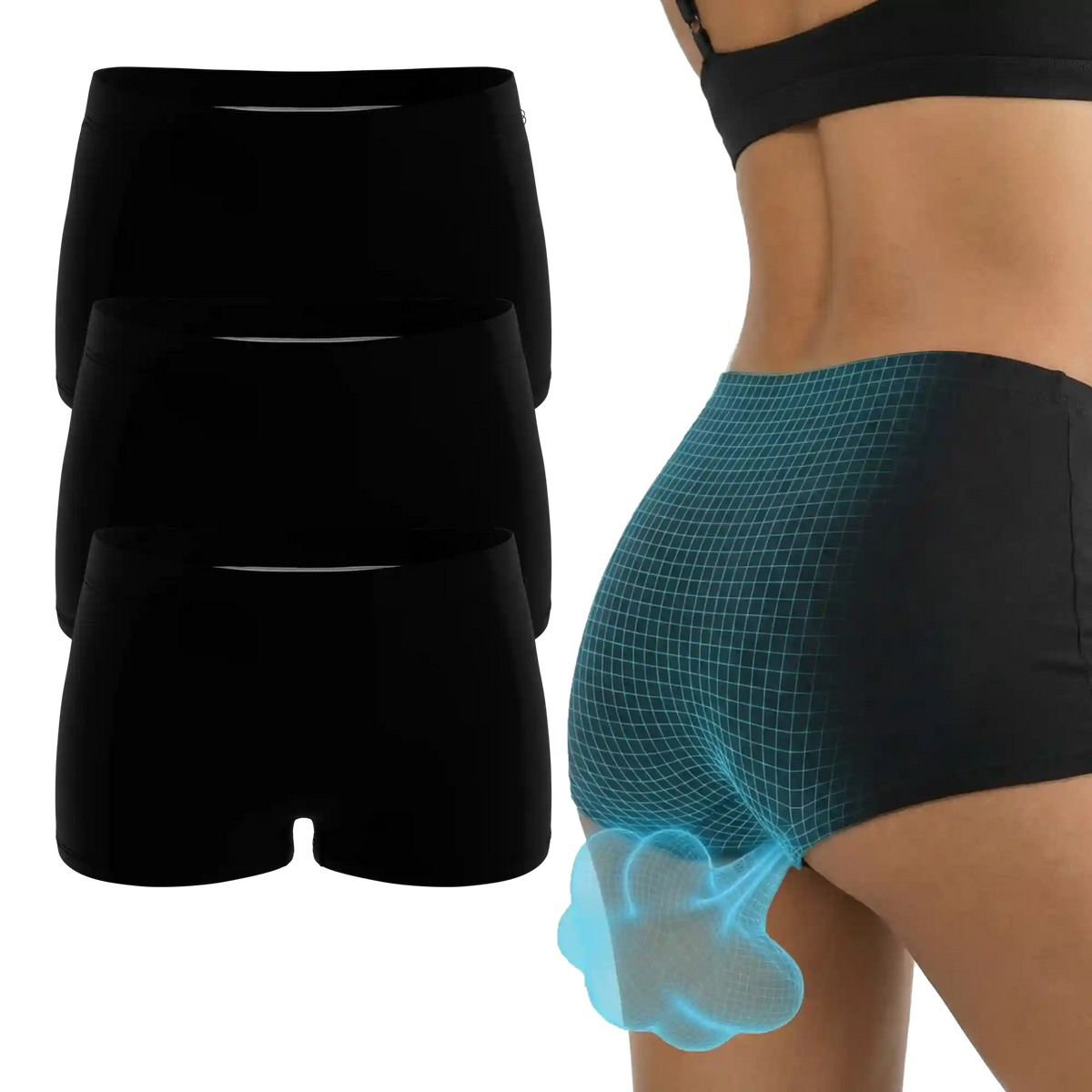 The Threat Level Midnight | Fart Proof Boyshort Underwear 3 Pack