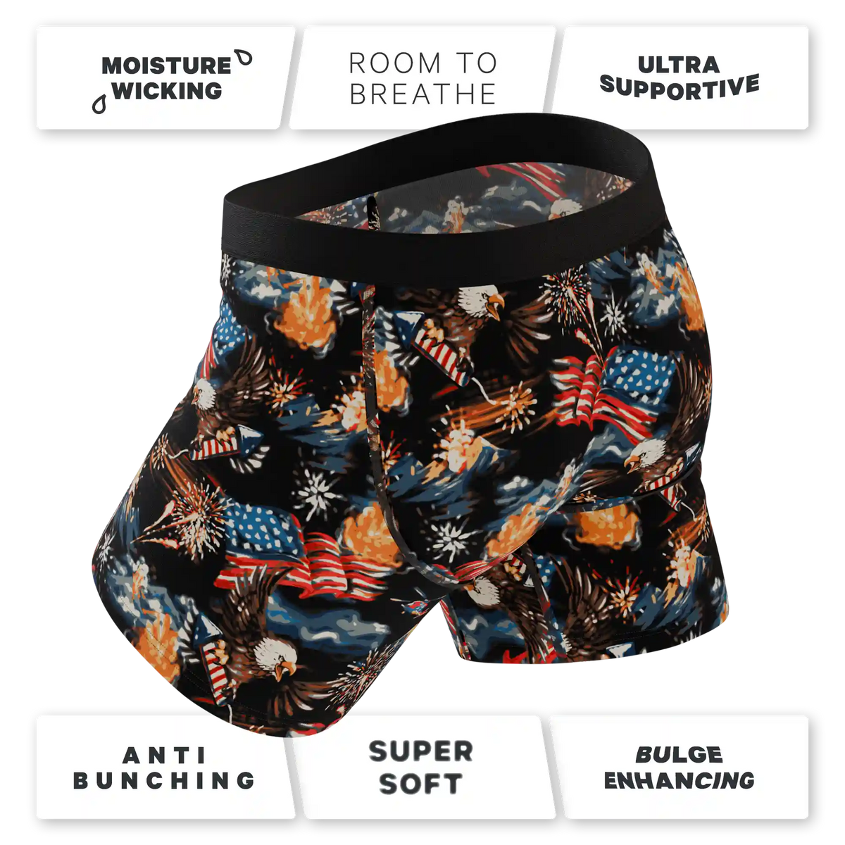 The Declaration | Americana Eagles Ball Hammock® Pouch Underwear With Fly