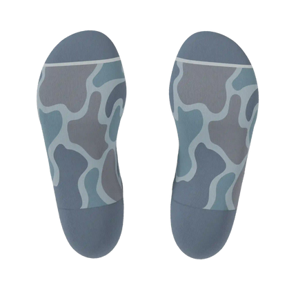 The Trail Runner | Tonal Grey Camoflauge Heel Hammock™ Ankle Socks