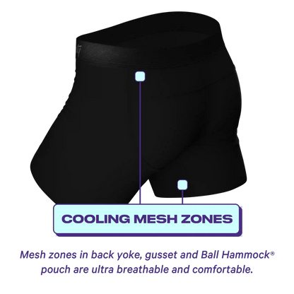 The Threat Level Midnight | Black Cooling Ball Hammock® Underwear With Fly 3 Pack