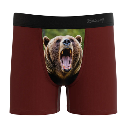 The Scare Bear | Grizzly Bear Youth Boxer Briefs