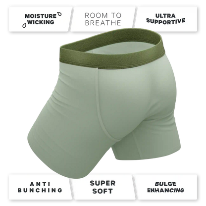 The Manzanilla | Olive Green Ball Hammock® Pouch Underwear With Fly