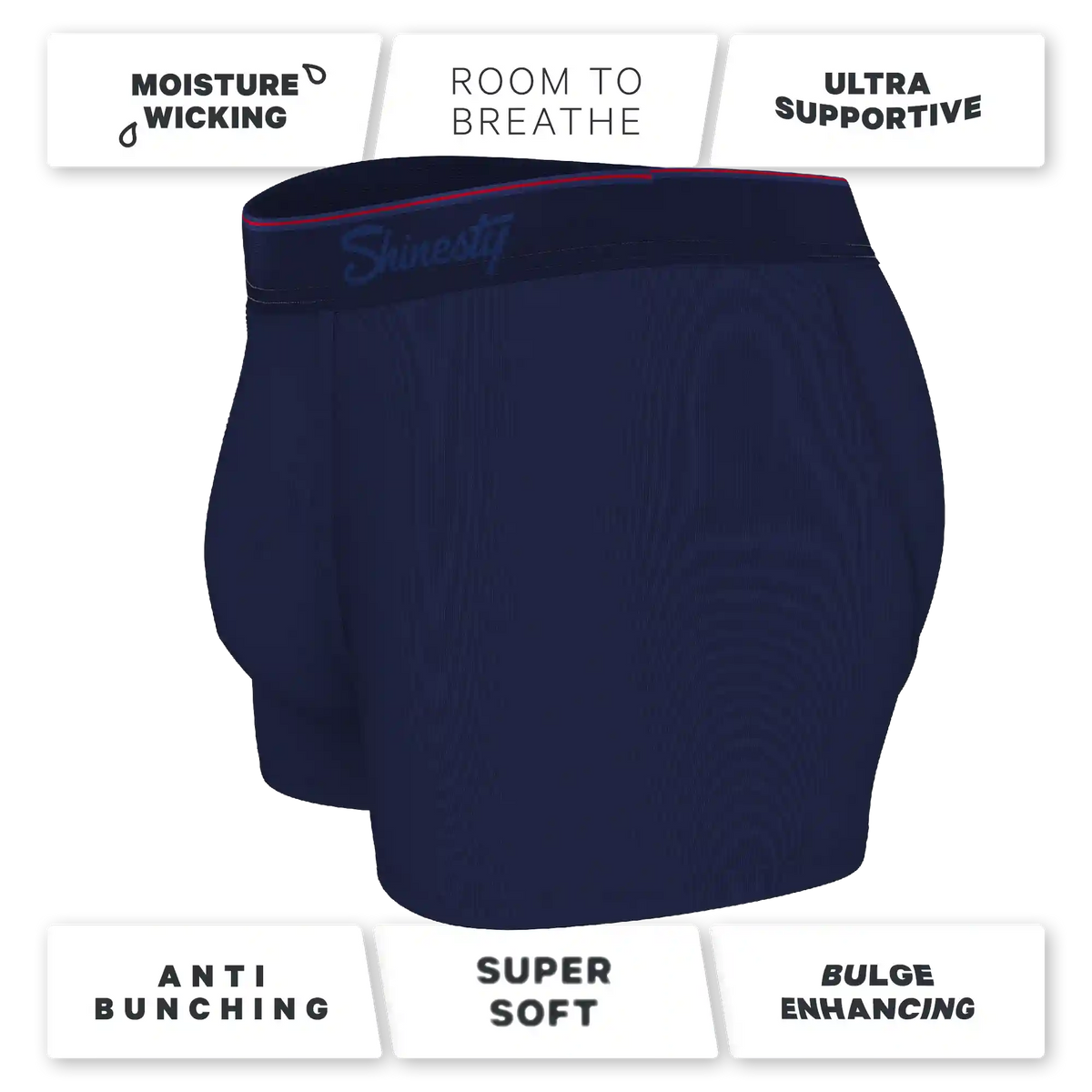 The Blueberry Pie | Red Tip Navy Ball Hammock® Pouch Trunks Underwear