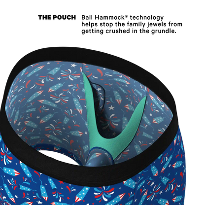 The Crotch Rocket | USA Firecracker Ball Hammock® Boxer - Long Leg