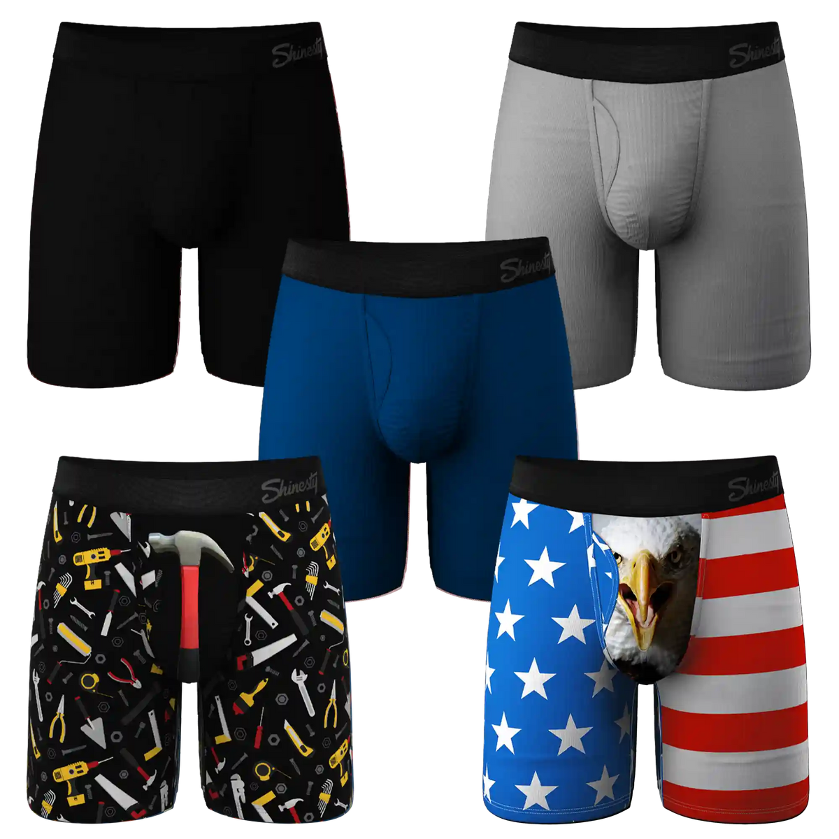 The Best Dad Pack | Long Leg Ball Hammock® Pouch Underwear With Fly 5 Pack