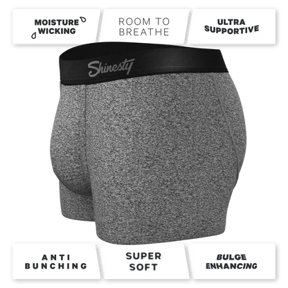 The Seattle Skyline | Black Marble Heather Ball Hammock® Pouch Trunk Underwear