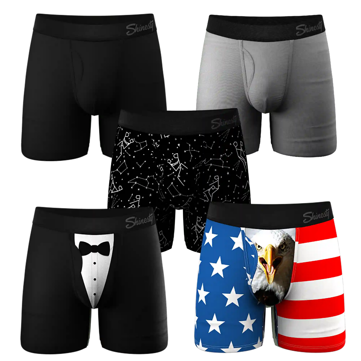 The Ultra Staples Mix | Ball Hammock® Pouch Boxer Briefs with Fly 5 Pack