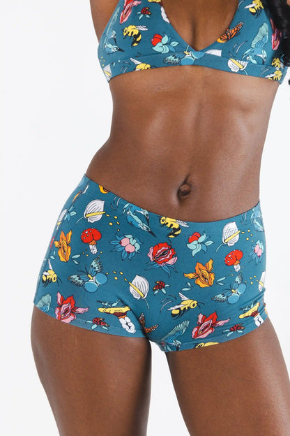 The Pollination Station | Birds and Bees Modal Boyshort Underwear