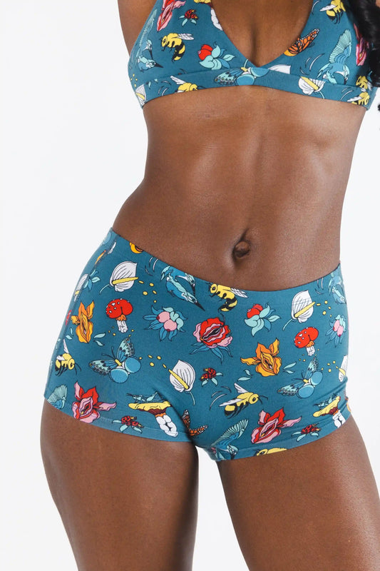 The Pollination Station | Birds and Bees Modal Boyshort Underwear