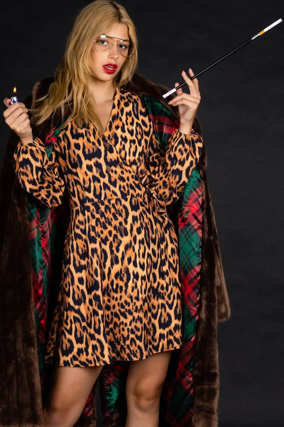 The Fastest Finishers | Leopard Print Wrap Dress