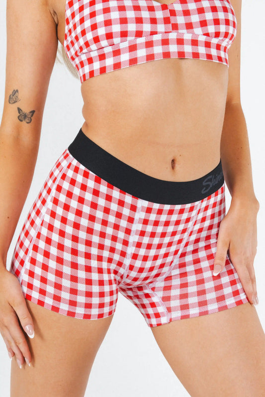 The Hot Diggity | Red Gingham Women’s Boxers
