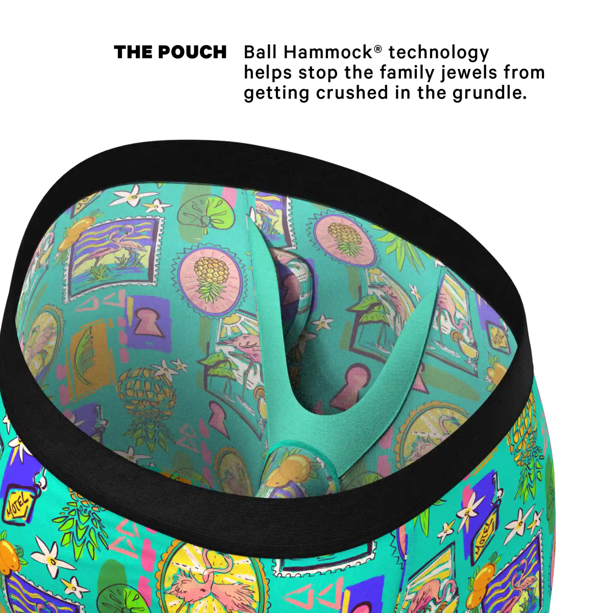 The Island Time | Pineapple Scene Ball Hammock® Boxer - Long Leg