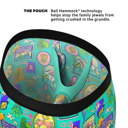 The Island Time | Pineapple Scene Ball Hammock® Boxer - Long Leg