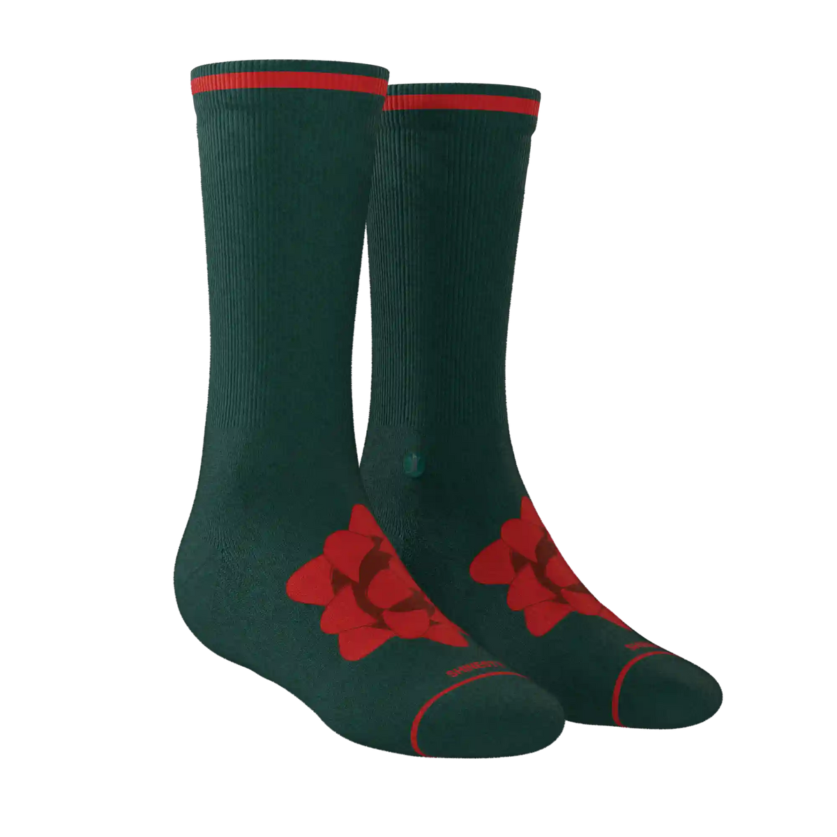 The Bow On Top | Ribbon Present Heel Hammock™ Crew Socks