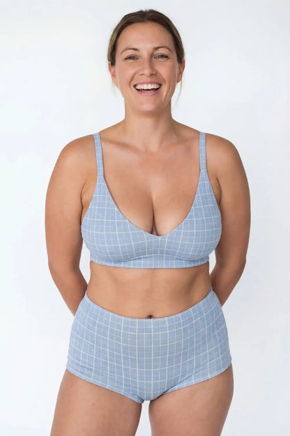 The Spick & Span | Window Pane Plaid Boob Hammock™ Plunge Bralette