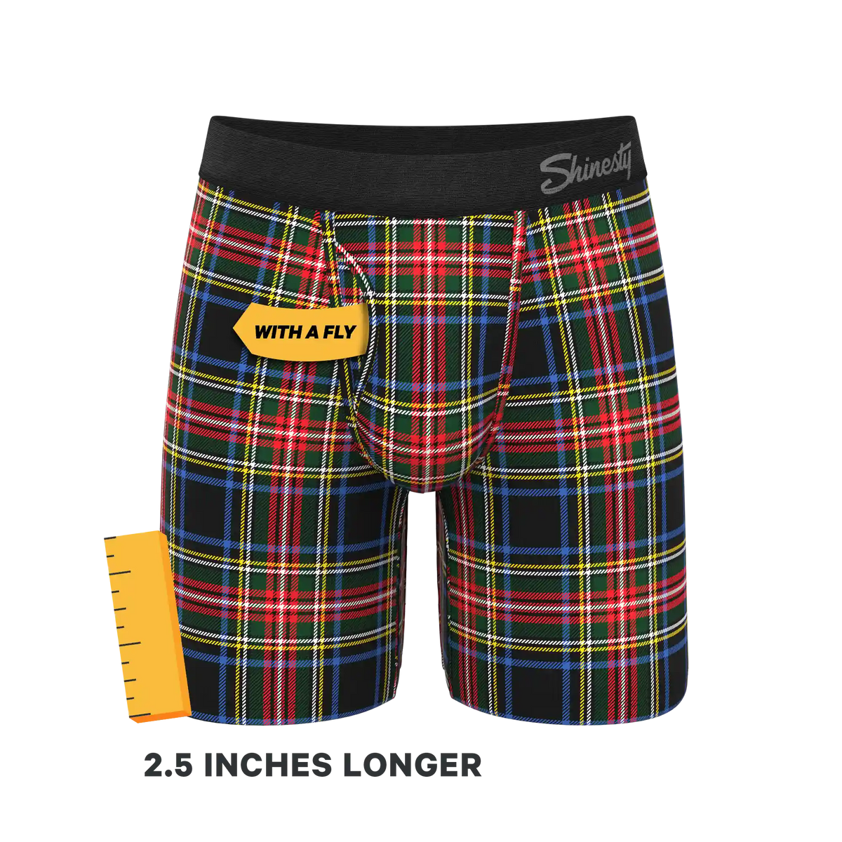The Cappuccino | Holiday Tartan Plaid Ball Hammock® Boxer - Long Leg