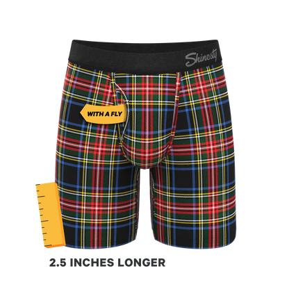 The Cappuccino | Holiday Tartan Plaid Ball Hammock® Boxer - Long Leg