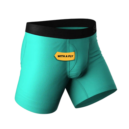 The Cyantific Theory | Turquoise Ball Hammock® Pouch Underwear With Fly