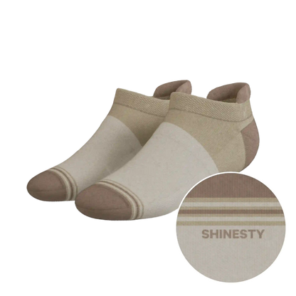 The Khaki | Tan Color Block Heel Hammock™ Ankle Socks