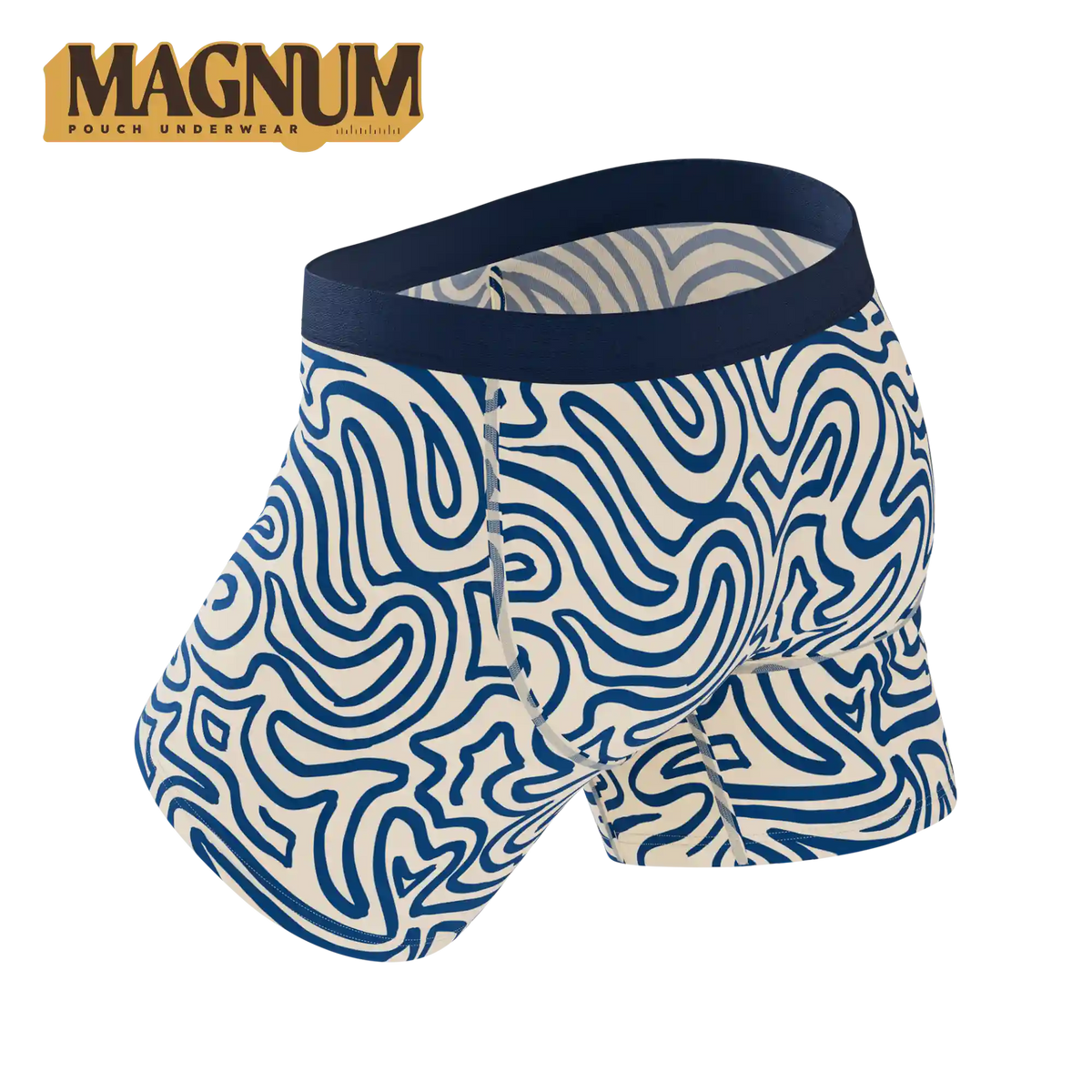 The Rio Grande | Abstract Navy Line Ball Hammock® Magnum Big Pouch Underwear