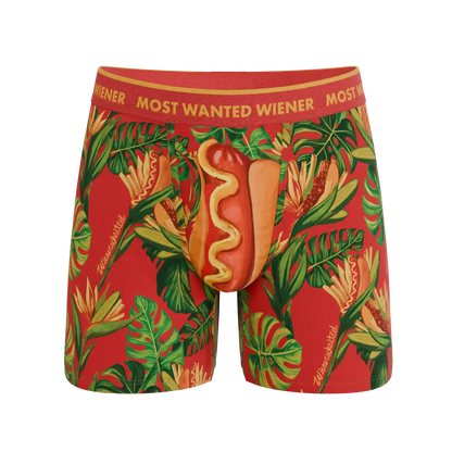 The Wiener In Paradise | Shinesty X Wienerschnitzel Tropical Ball Hammock® Magnum Big Pouch Underwear