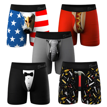 The Apex Crew | Ball Hammock® Pouch Boxer Briefs with Fly 5 Pack