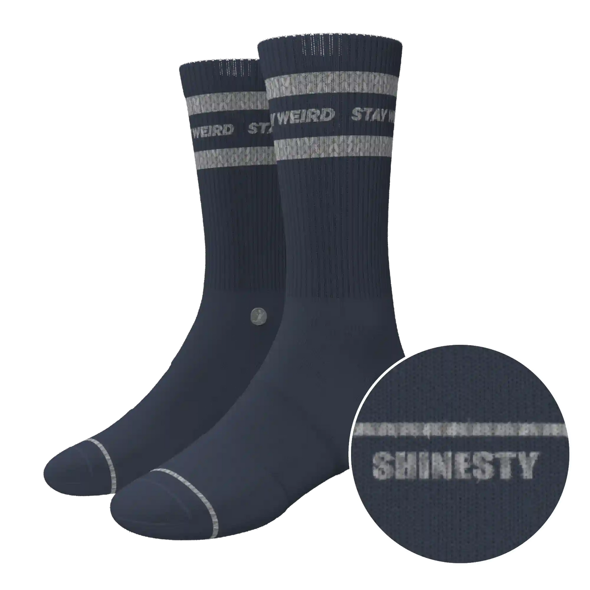 The Arctic | Navy and Grey Heel Hammock™ Crew Socks