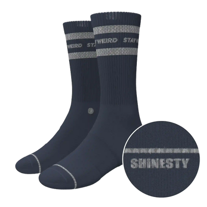 The Arctic | Navy and Grey Heel Hammock™ Crew Socks