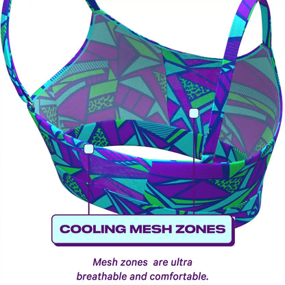 The Le Tootski | Retro Geometric paradICE™ Boob Hammock™ Cooling Bralette