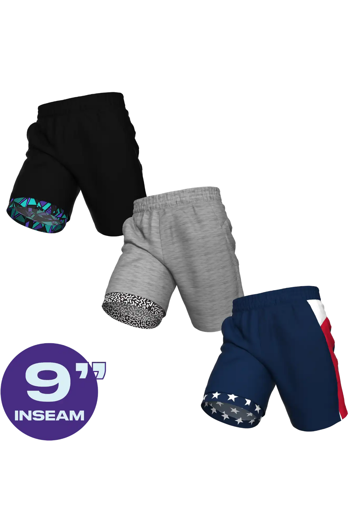 The Rotation | Ball Hammock® 9 Inch Athletic Shorts 3 Pack