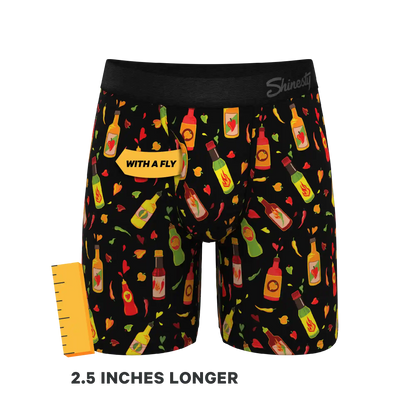 The Gotcha Sriracha | Hot Sauce Ball Hammock® Boxer - Long Leg