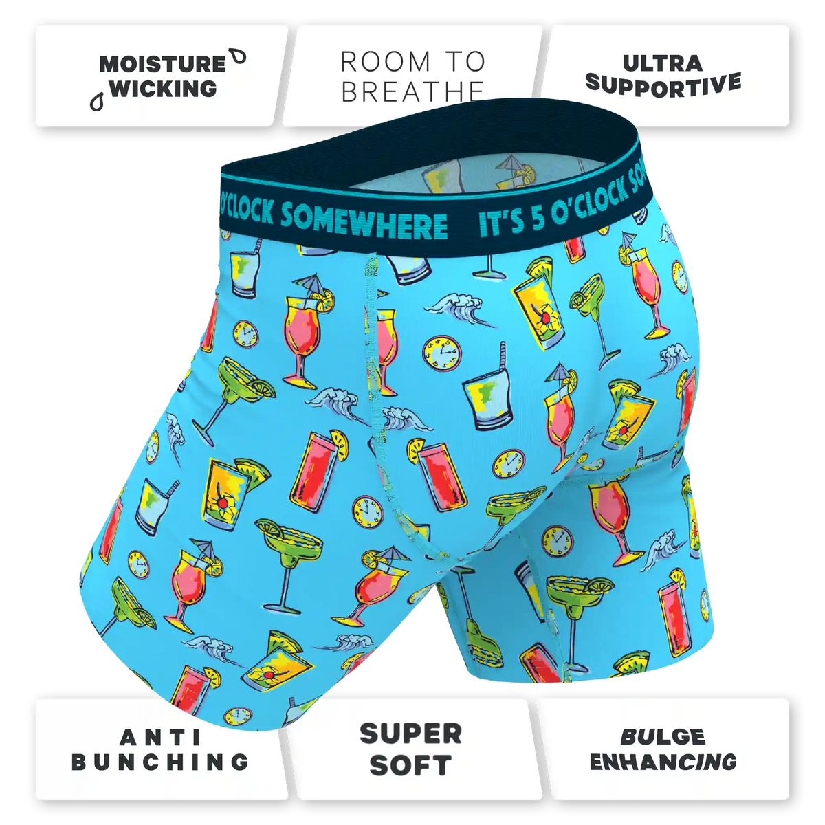 The Cocktail Hour | Shinesty x Margaritaville® Ball Hammock® Boxer - Long Leg