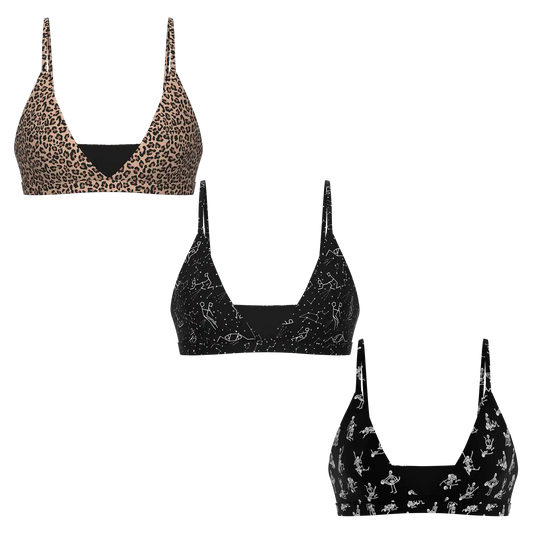 The Naughty Bests | Boob Hammock™ Triangle Bralette 3 Pack